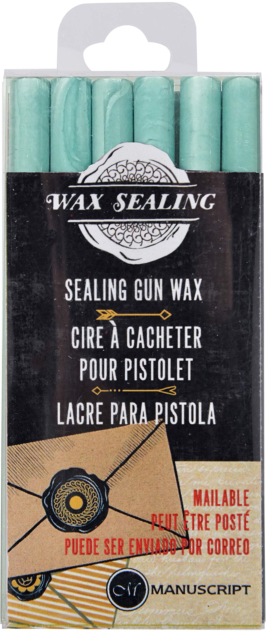 Manuscript Pen Company Sealing Gun Wax - Aqua (Pack of 6), (Diameter 8mm only)