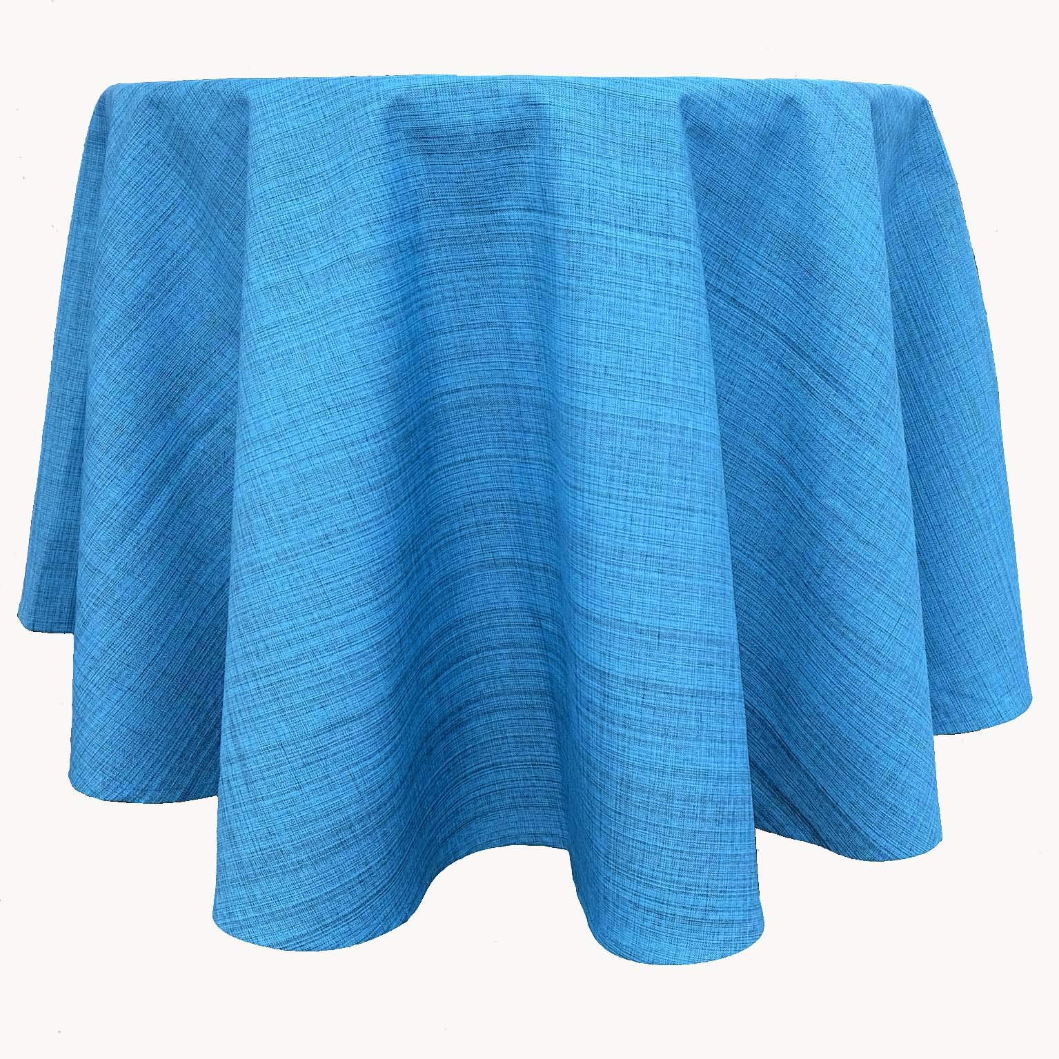 texpot Outdoor Table Linen Weatherproof for Outdoor and Indoor Use (145 cm Round, Turquoise)