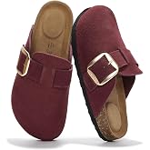 Project Cloud 100% Genuine Leather Clogs for Women Fall Shoes for Women | Memory Foam Insole Arch Support Clogs, Durable Outsole &amp; Natural Cork Footbed Mules for Women, Water-Resistant Women Footwear