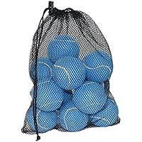 URBEST Tennis Ball 12 Packs Training Tennis Balls Practice Balls for Novice Player, Pet Dog Playing Balls with Mesh…