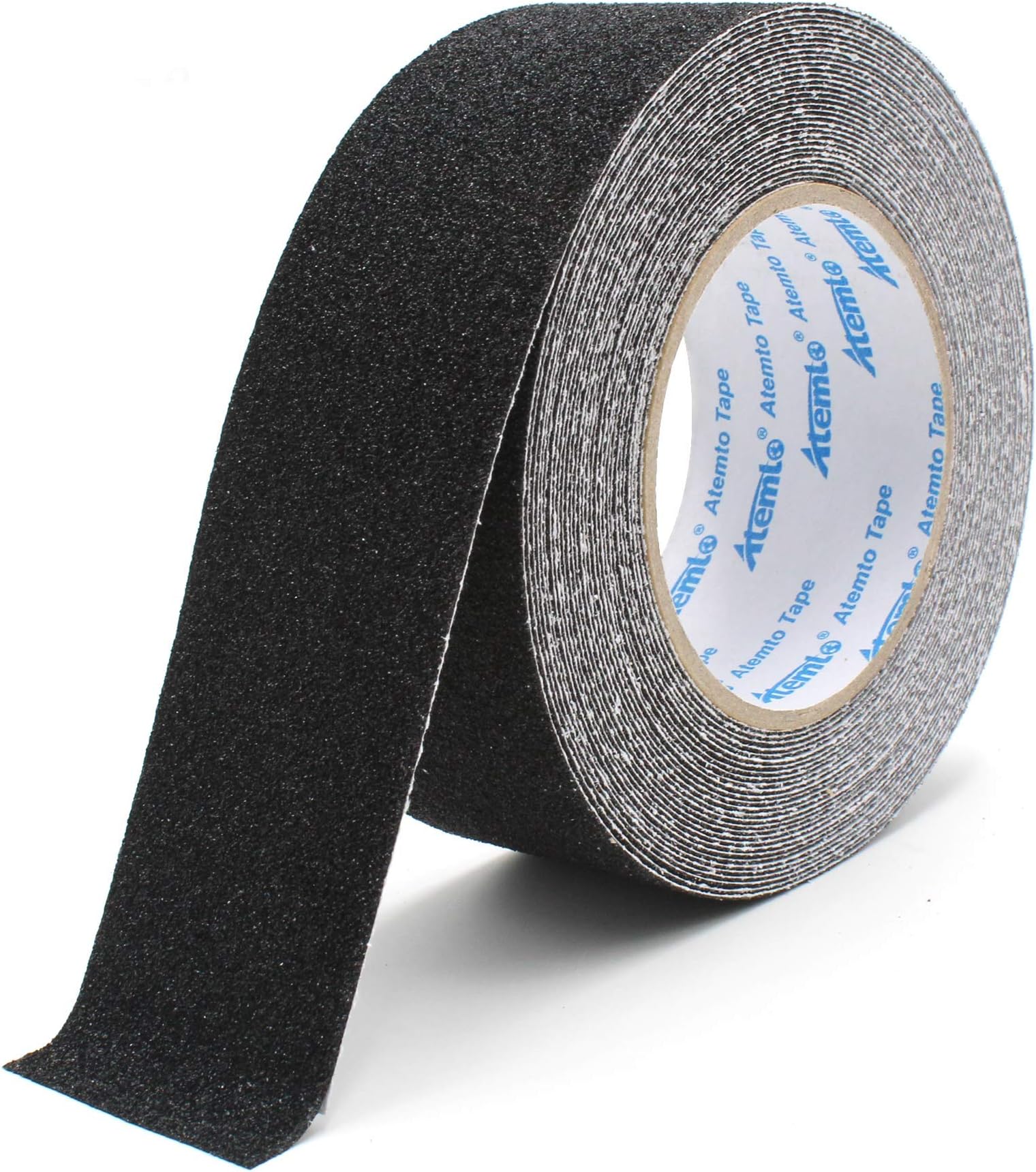 Anti Slip Adhesive Tape, Atemto Non Skid Abrasive Safety Tape 2 inches 33ft Traction Heavy Duty Industry Grade Anti-Slip Anti-Skid Tape Grit Tape for Stair Porch Bathroom Kid The Old (50mm, Black)