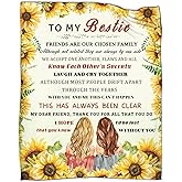 to My Bestie Blanket for Women Ultra Soft Flannel Throw Blanket for Sister Girls BFF for Sofa Bed Friendship Gift for Friends Birthday Anniversary 50 x 60 Inch