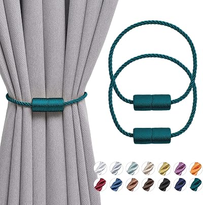Pretty Jolly 2 Pack Magnetic Curtain Tiebacks 16 Inch Green