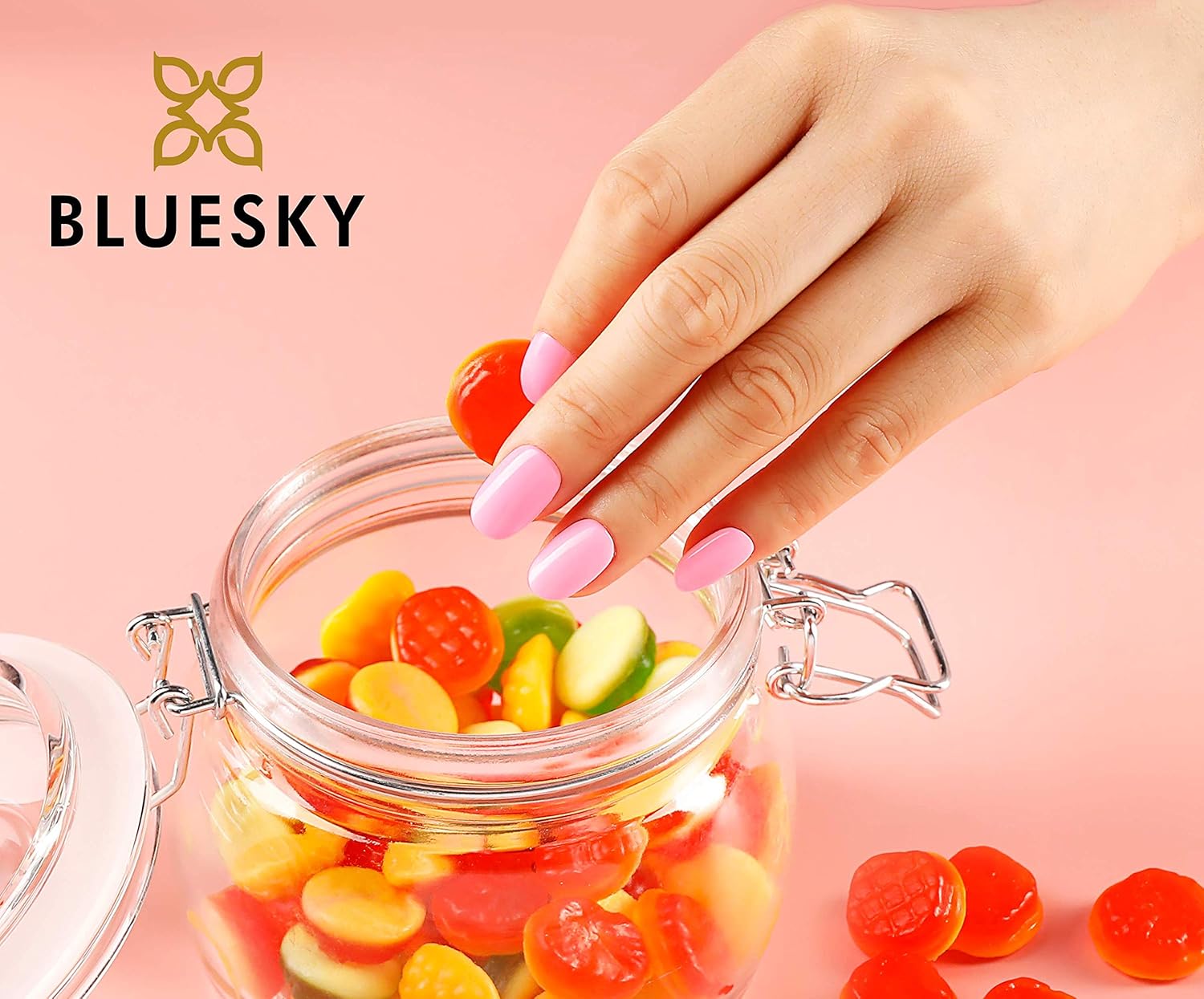 Bluesky Gel Nail Polish, Strawberry Cream Pn01, Blush, Pale, Pastel Pink, Long Lasting, Chip Resistant, 10 ml (Requires Drying Under UV LED Lamp) - Image 5