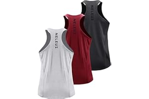 NELEUS Men's 3 Pack Running Tank Top Dry Fit Y-Back Athletic Workout Tank Tops