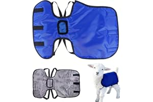2Pcs Lambs Coat for Newborn Goat-Winter Lamb Blanket,Waterproof Windproof Oxford Cloth & Flannel Lined Warm Sheep Clothing Ke