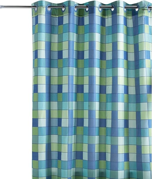 Amazon Com Hookless Checkmate Shower Curtain No Liner Home Kitchen