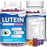 2 Pack Lutein Gummies, 12 in 1 Lutein and Zeaxanthin Supplements Eye Vitamins Gummies for Adults, Eye Health Supplement with Multiple Vitamin for Promoting Eye & Vision - 120 Gummies
