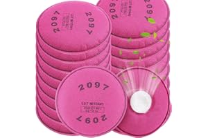 VOCITXI 20PCS(10Pack) 2091 2097 Particulate Filters Cotton - Compatible with 6000 7000 FF-4 Series Half and Full Face Respirator Mask Used foe Dust Asbestos Woodworking Sanding