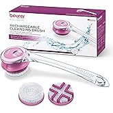 Beurer FC55 Electric Body Scrubber for Exfoliating and Massage, Waterproof for Showering, Cordless and Rechargeable, Spinning Skin Cleansing Brush with 2 Attachments