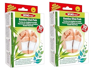 Bambus Vital Pflaster Pads Detox Turmalin Entschlackung Entgiftung Fußpflaster 20 Stück