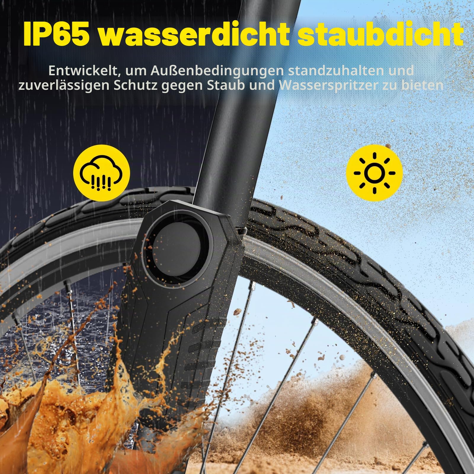 NineLeaf Fahrradalarm mit Fernbedienung, Anti-Diebstahl-Fahrradalarm, Fahrradalarmanlage für Motorrad, Auto, Roller, kabellose Vibrationserkennung, Anti-Diebstahl-Schutz 113dB Super Laut 7