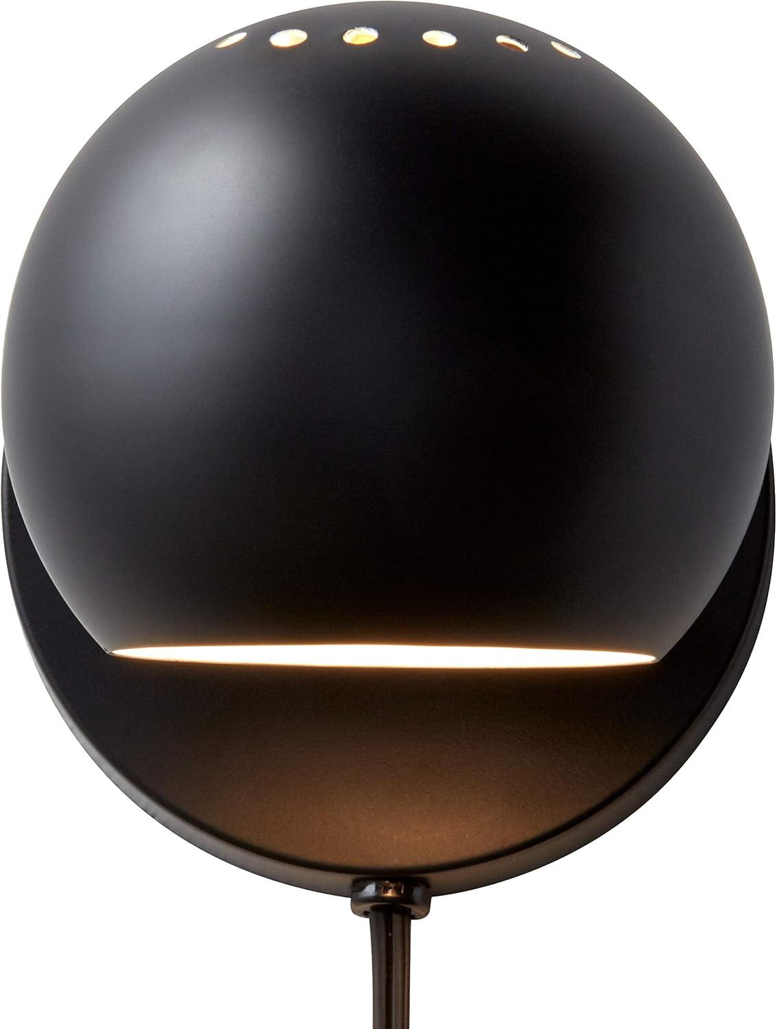 Brand – Rivet Mid Century Modern Wall Mounted Plug-In Sconce Light, 7.25"H, Matte Black - - 