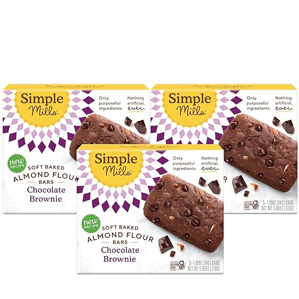 SIMPLE MILLS ALMOND FLOUR SNACK BARS (CHOCOLATE BROWNIE)...