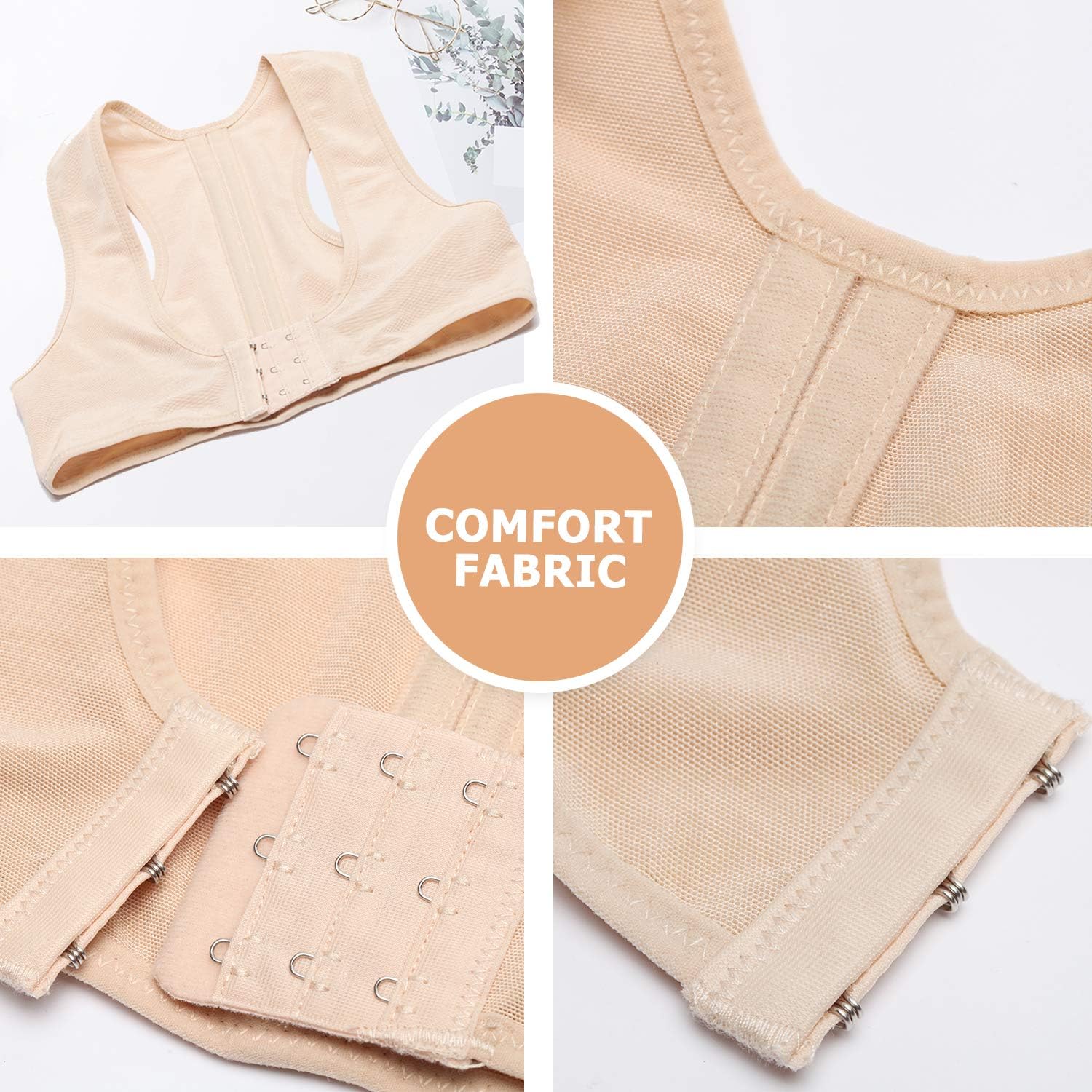 Werena Chest Brace Up for Women Posture Corrector Shapewear Tops Back Brace Support Bra Shaper X-Strap Vest at  Women’s Clothing store