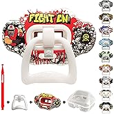 COOLLO SPORTS Football Mouth Guard Lip Guard 2-in-1 Transformer Pacifier Football Sports Lip Protector for Adults & Youth USA Flag & Fangs Mouthpiece (Case Included)