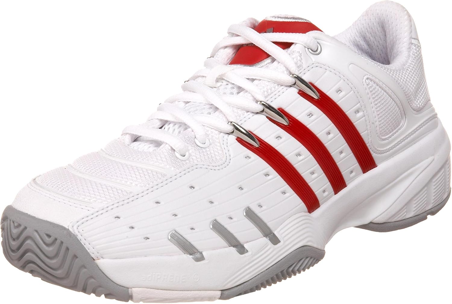 adidas Men's Tirand III Tennis Shoe, White/Red/Silver, 6.5 M Tennis & Racquet Sports