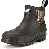 HISEA Men's Chelsea Rain Boots, Rubber Ankle Short Boots for Men Waterproof, Durable Insulated Mud Booties for Outdoor Garden Work