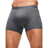 Everhero Men's Sexy Silky Trunks Underwear Boxer Briefs 1 Pack, Breathable Boxer Briefs Comfort Soft Underwear for Men