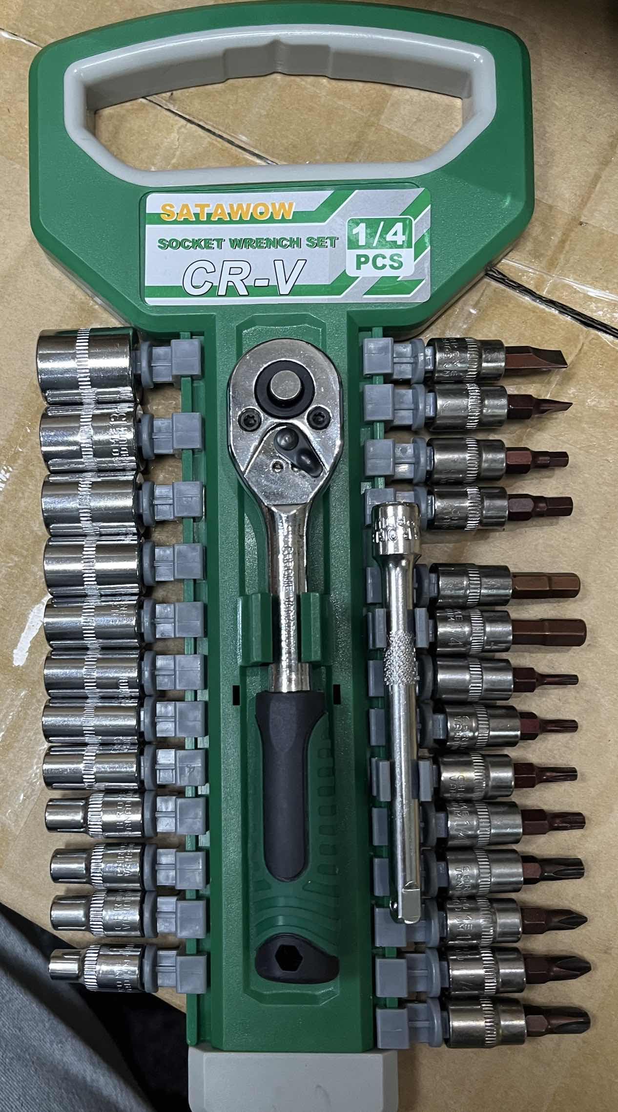 1/4 Inch Socket Spanner Sock Set, 28-Piece Socket Spanner Set 4 mm - 14 mm