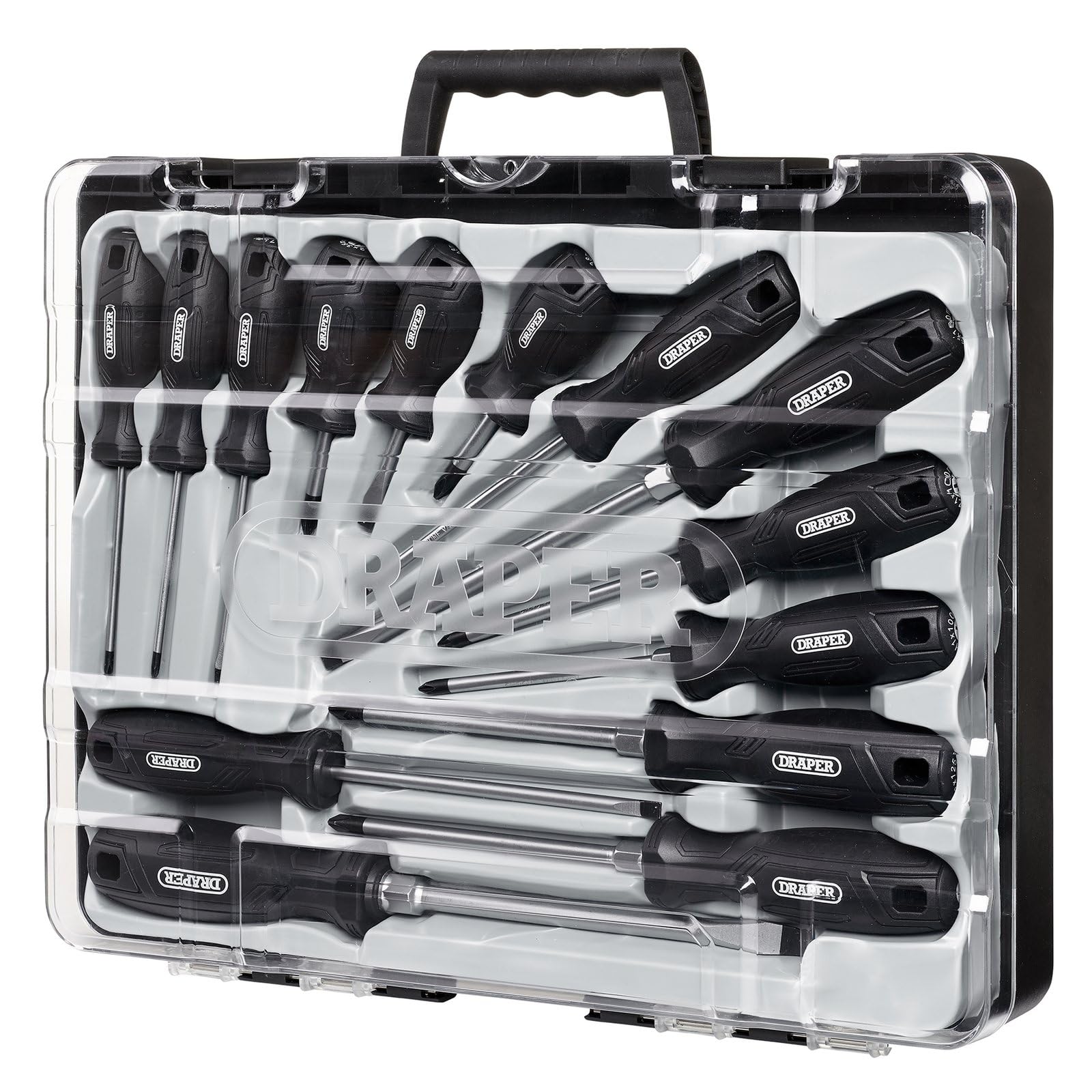 Draper 14pc Hard Grip Screwdriver Set - 13587 - Magnetic Tips, CRV Blades