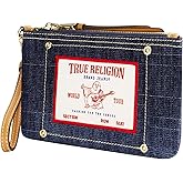 True Religion Women's Mini Wallet with Wrist Strap, Dark Denim, One Size