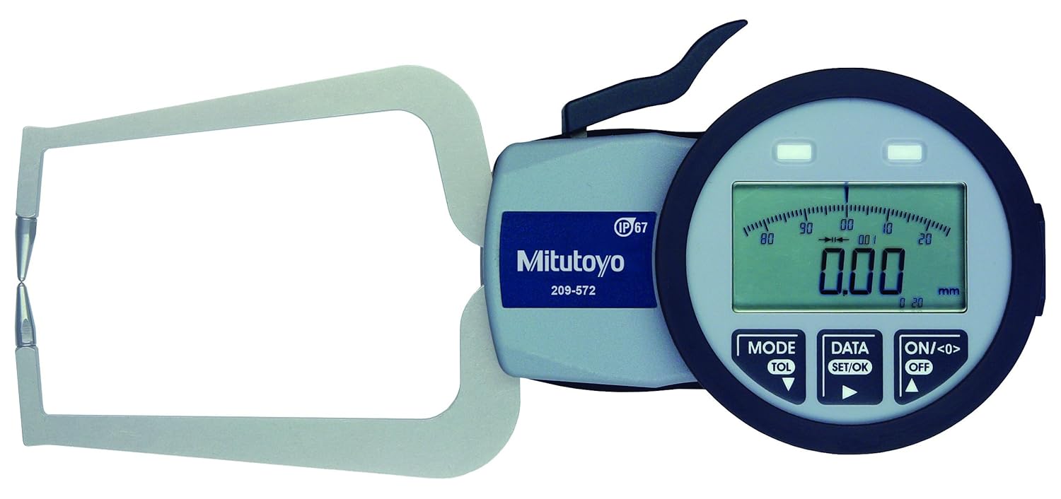Mitutoyo 209572 Caliper Gauge, Inch/Metric, Pointed Jaw, 00.78" Range