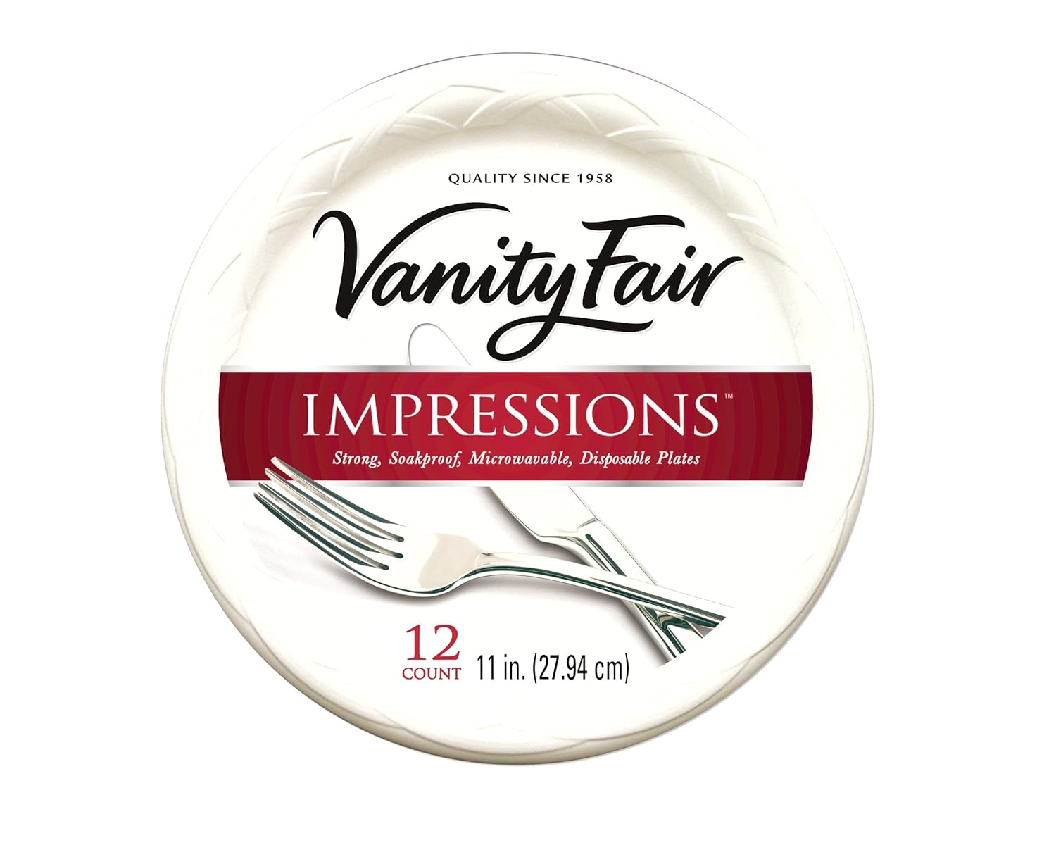 Buy Vanity Fair Disposable Plate, 11 Inch, 12 Count (Pack of 4) Online