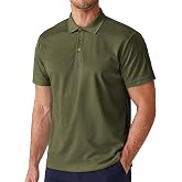 PINSPARK Men's Golf Polo Shirt Quick Dry Moisture Wicking Short Sleeve | Lightweight quick dry men's golf polo with moisture wicking stretch fabric, ideal for golf, tennis and casual daily wear
