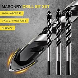 12-PCS Masonry Drill Bit Set & Concrete Drill Bit
