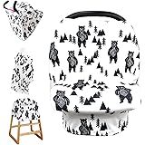 Bear Car seat Canopy for Babies, Car Seat Cover for Boys Girls, CarSeat Canopies for Newborn, Multiuse - Nursing Breastfeedin