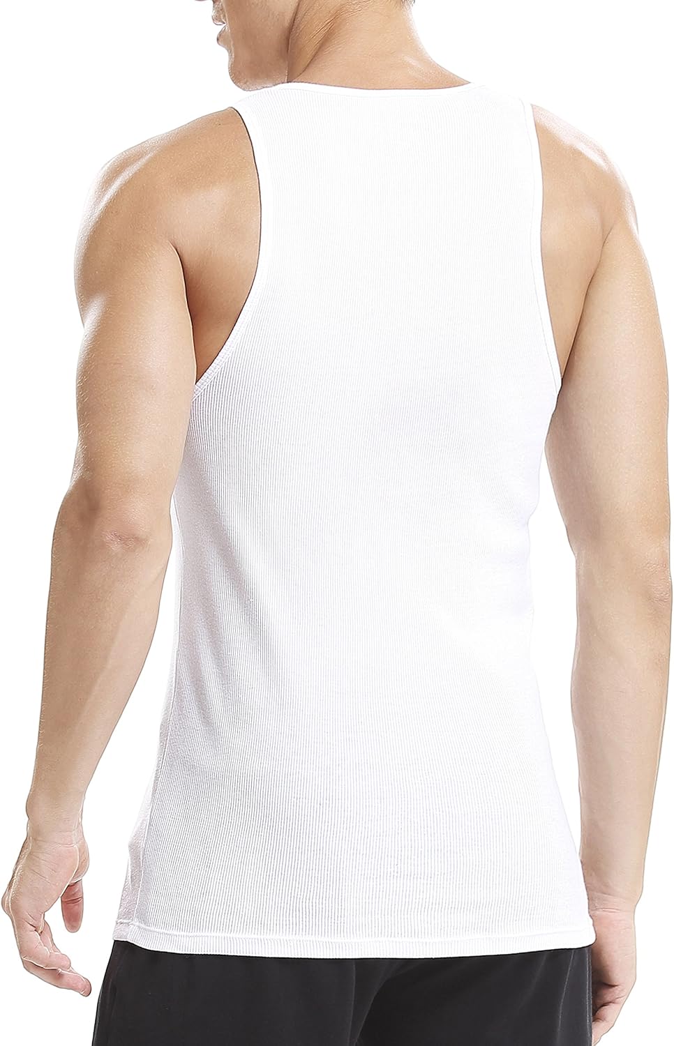 DAVID ARCHY Men's Bamboo Rayon & Cotton Undershirts Crew Neck Tank Tops in 3 or 4 Pack: Clothing