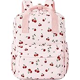 KingCheer Mini Corduroy Backpack Bookbag School Bag for Toddlers Girls and Boys Preschool Daycare Kindergarten 13'' H Lightweight Fits for Folder(Cherry-Pink Corduroy)