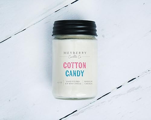 Cotton Candy Soy Candle Cinnamon Sticks Fresh Cider And Ripe Berry Fragrance 12oz Candle Scented Soy Wax Candle Made In Canada Meyberry Candle Co Amazon Ca Handmade Products