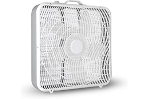 Xcity 20 Inch Box Fan with Carry Handle, Portable Powerful and Quiet 3-speed Floor Fan with Protection Net, Durable 70W Lightweight for Bedroom Study Home