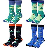 Moyel Funny Novelty Socks for Men Fun Golf Pickleball Socks Fun Gifts for Him Men Accessories