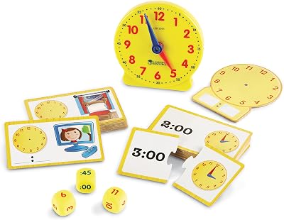 Horloge Éducative Enfant – Kit Lecture de l’Heure Analogique et Numérique – Jeu Montessori 5 Ans+ – Ressources Maternelle & Primaire