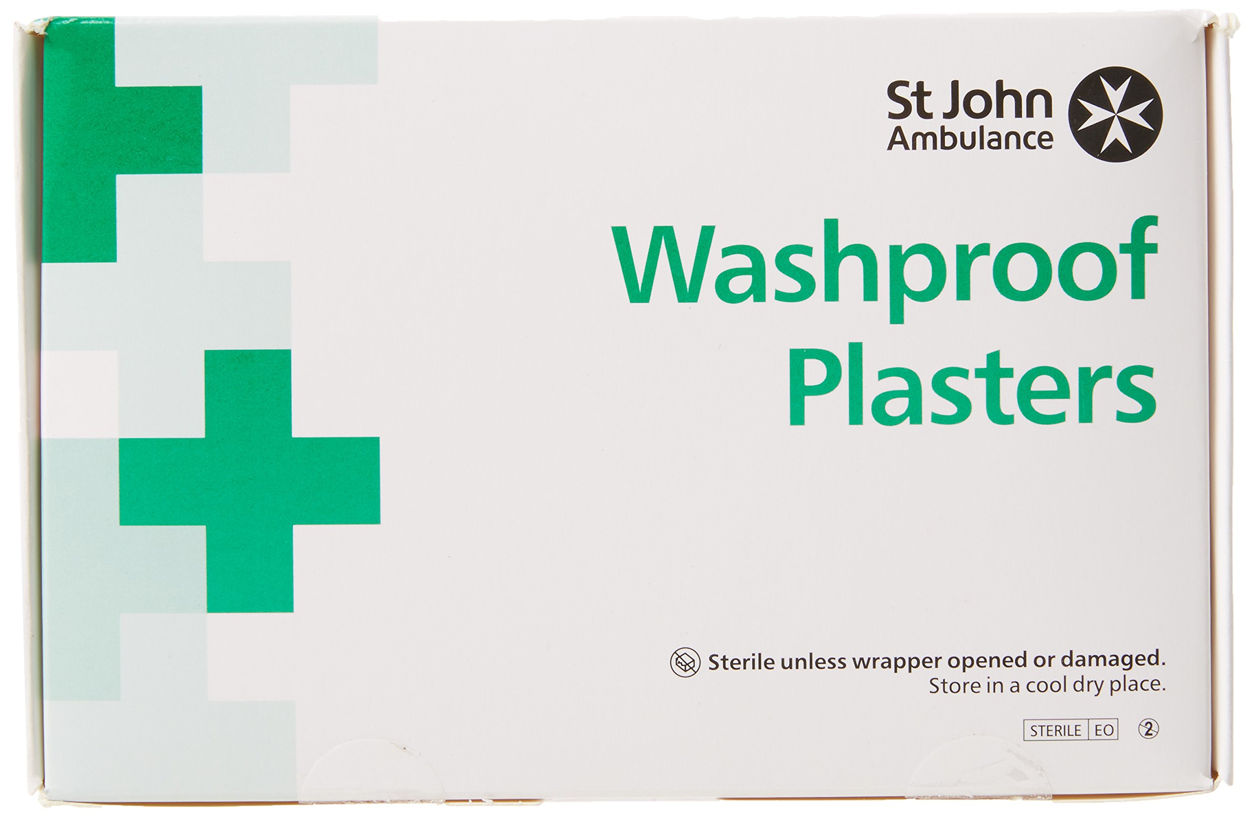 St John Ambulance 7.5x2.5cm Wash Proof Plasters - Pack of 100