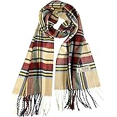 NY GOLDEN FASHION Unisex Cashmere-Feel Scarf, Tartan Plaid Pattern, 72 x 12 Inches, Winter Collection