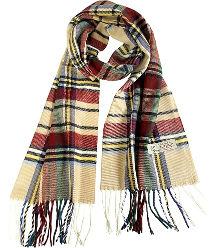 TZ Promise Plaid Cashmere Feel Classic Soft Luxurious Winter Scarf