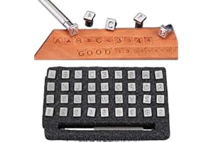 36Pcs Leather Stamp Set, Professional DIY Carving Tool with Alloy Steel, for Leather Craft Jackets Bags Wallets Belts