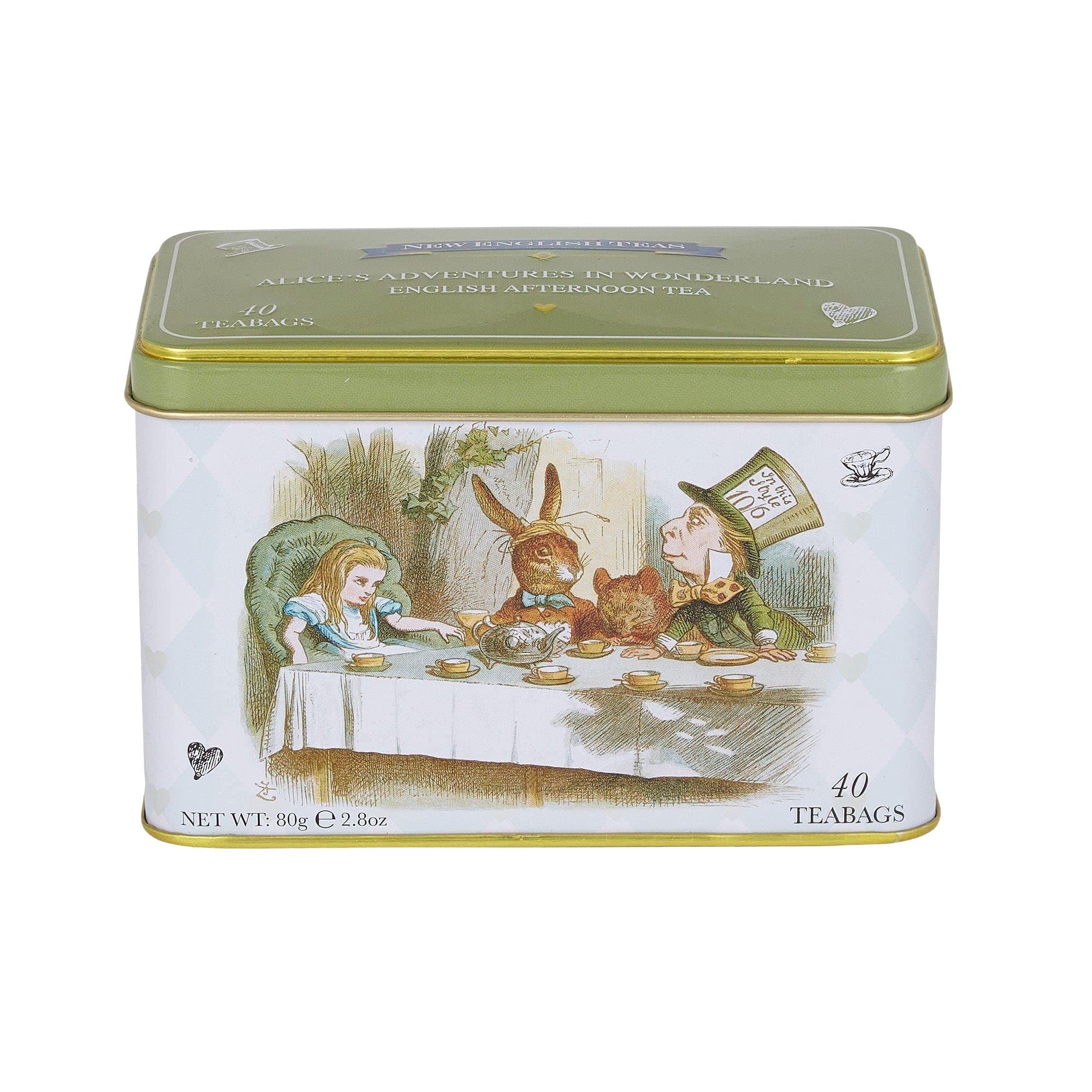Alice In Wonderland Tea Tin 40 English Afternoon Teabags