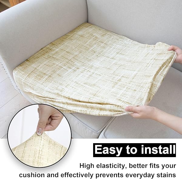 3PCS STRETCH OUTDOOR CUSHION COVER PATIO CUSHION COVER SOFA CUSHION COVERS OUTDOOR FURNITURE CUSHION COVER REPLACEMENT OUTDOOR CUSHION SLIPCOVERS SOFA SEAT COVER OUTDOOR FURNITURE CUSHION COVER