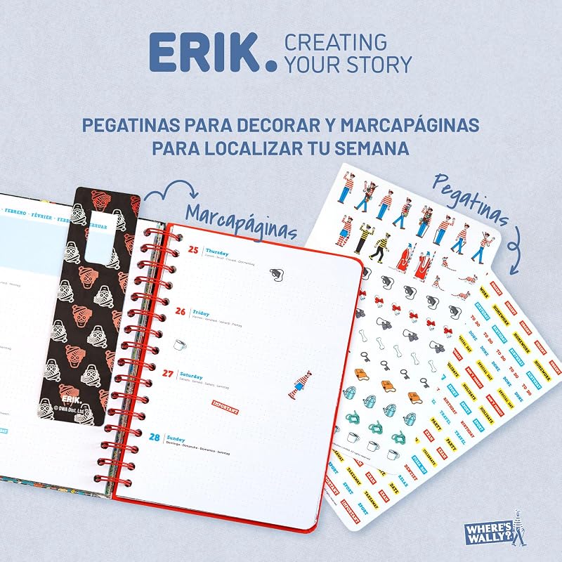 Agenda Escolar 2026 Visão da Semana 2027 Onde está o Wally?