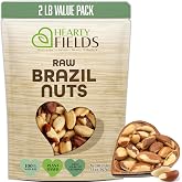Hearty Fields - Raw Brazil Nuts Unsalted (32 Oz - 2 LB) No Shell, Whole | Wholesome In Nature - Hearty In Nurture Healthy Protein Food Snack, Food Assortments, Premium Brazil Nuts, Crunchy Snack