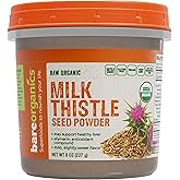 BareOrganics Milk Thistle Seed Powder, Superfood Powder, Organic Dietary Supplement, 8 Ounces