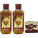 Bath & Body Works Chocolate Amber 2 Pack Body Wash Bundle with a Cherry On Top Bar Soap - Full Size