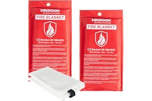 VIKDOOK Fire Blanket for Camping Grill Kitchen Emergency Fire Blanket for Home Lightweight Portable Package