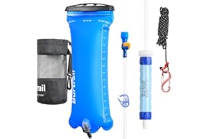Burtrail Gravity Water Filter Pro, Versatile Water Purifier Camping with 0.01-Micron Water Filter Straw, 3L Gravity Bag, Survival Gear for Hiking, Backpacking, and Emergency Preparedness