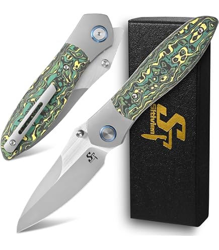 Amazon.com : Sitivien ST994 Folding Knife, Handmade M390 Brushed